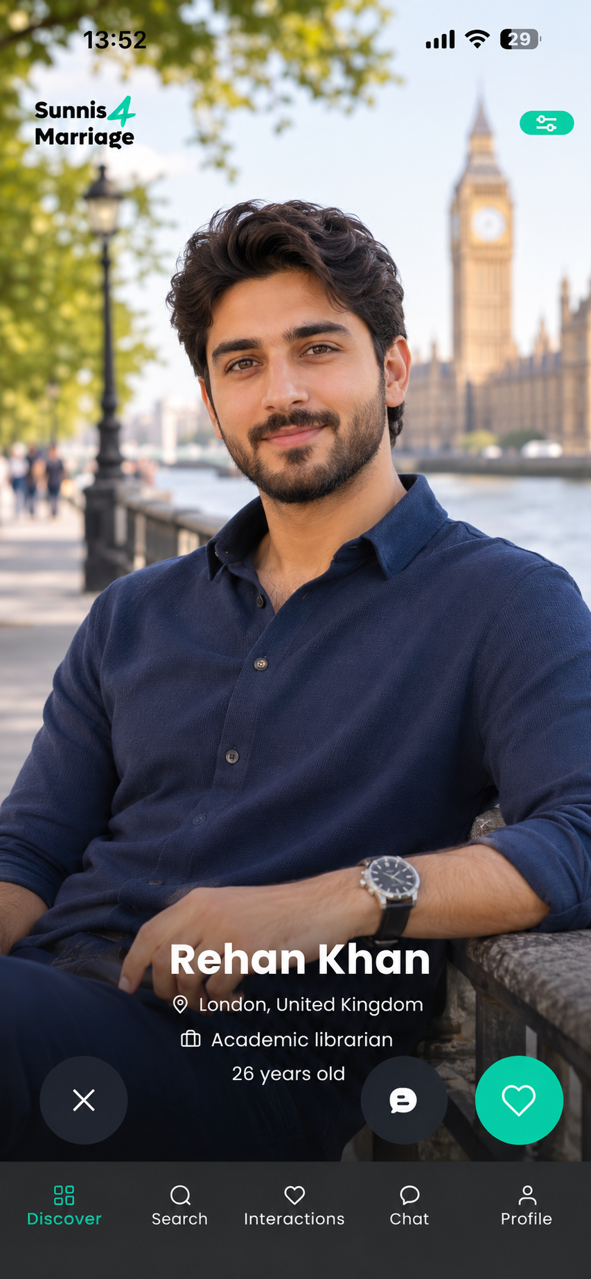 Sunnis4Marriage discover male profiles screen